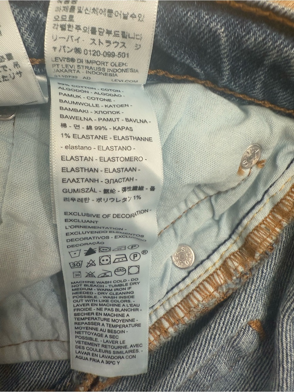 Levi's 501 Original Fit Jeans Women's Size 30 Blue Straight Leg - Picture 9 of 9